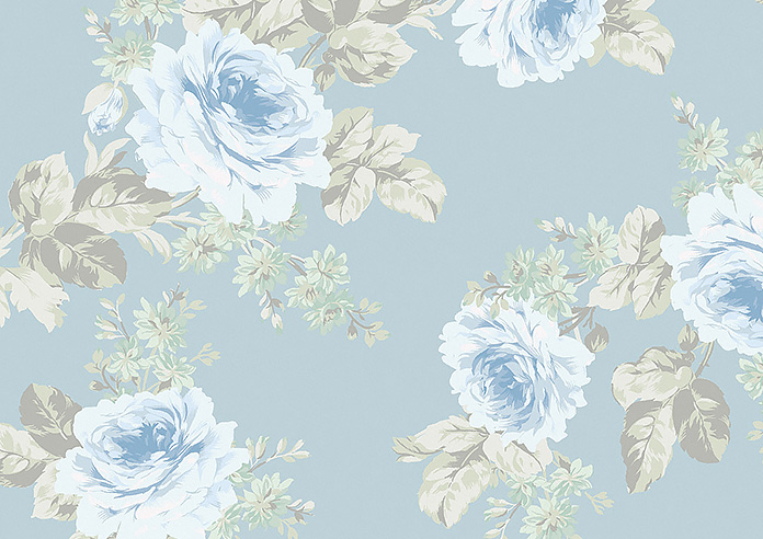 Shabby Chic by Rachel Ashwell Royal Bouquet, Blue - Made to Measure Curtains - Image 8